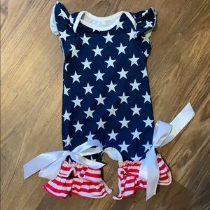 Red, white and blue outfit size 3M